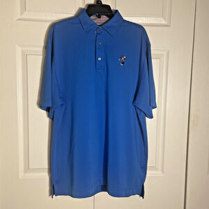 FootJoy X Disney Polo Shirt Men Extra Large Blue Mickey Mouse Golf‎ Embroidered